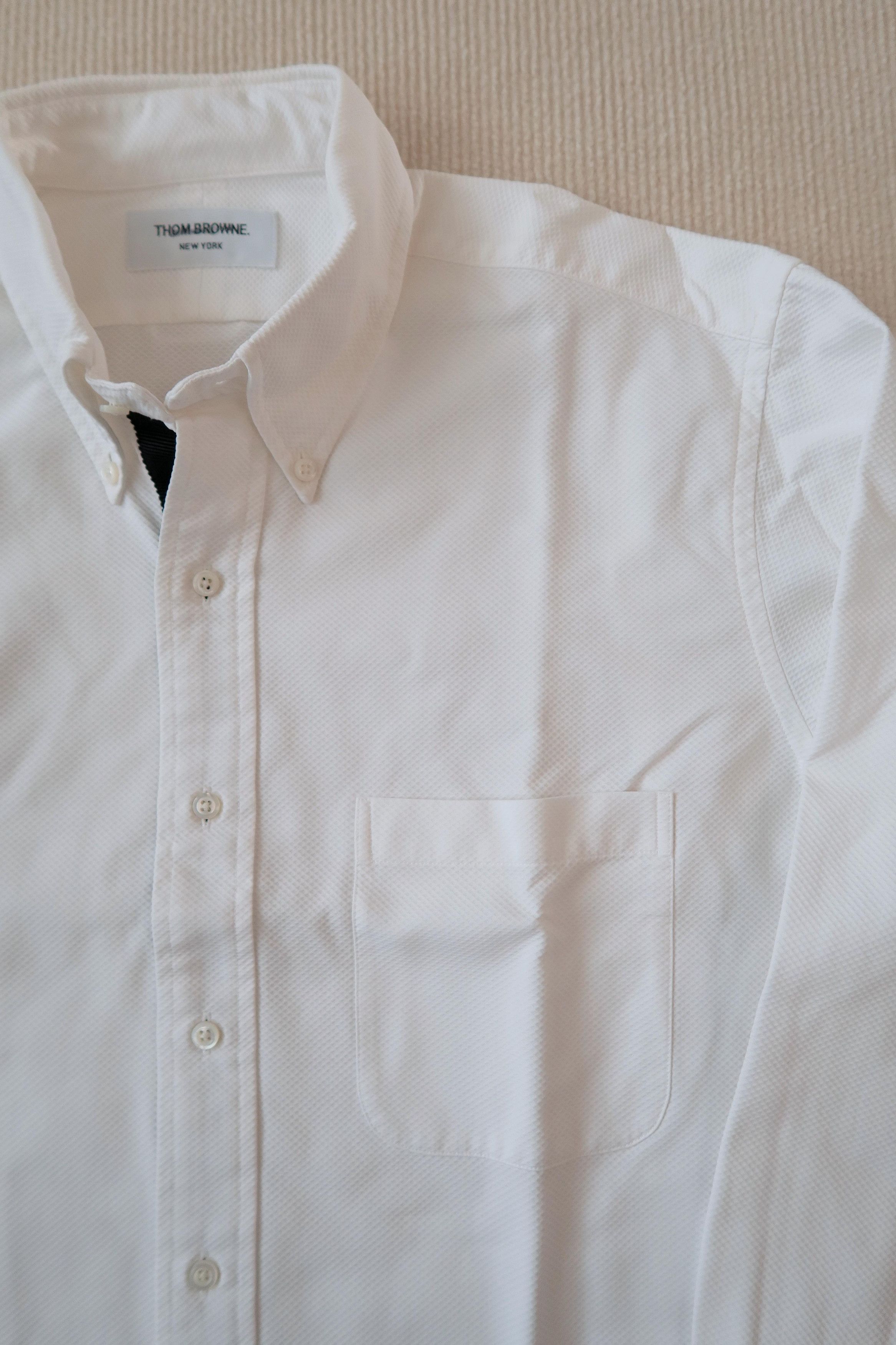 Thom Browne Thom Brown Textured Fabric Shirt Size US XL / EU 56 / 4 - 14 Thumbnail