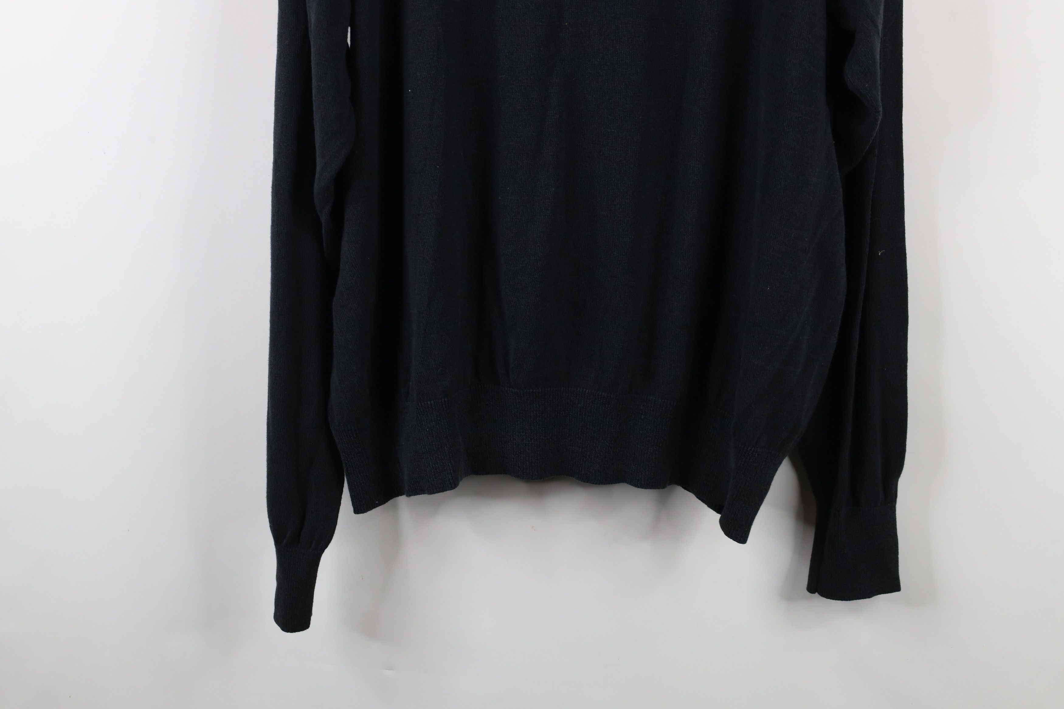 Vintage Vintage 90s Streetwear Silk Blend Mock Neck Sweater Black Size US XXL / EU 58 / 5 - 8 Thumbnail