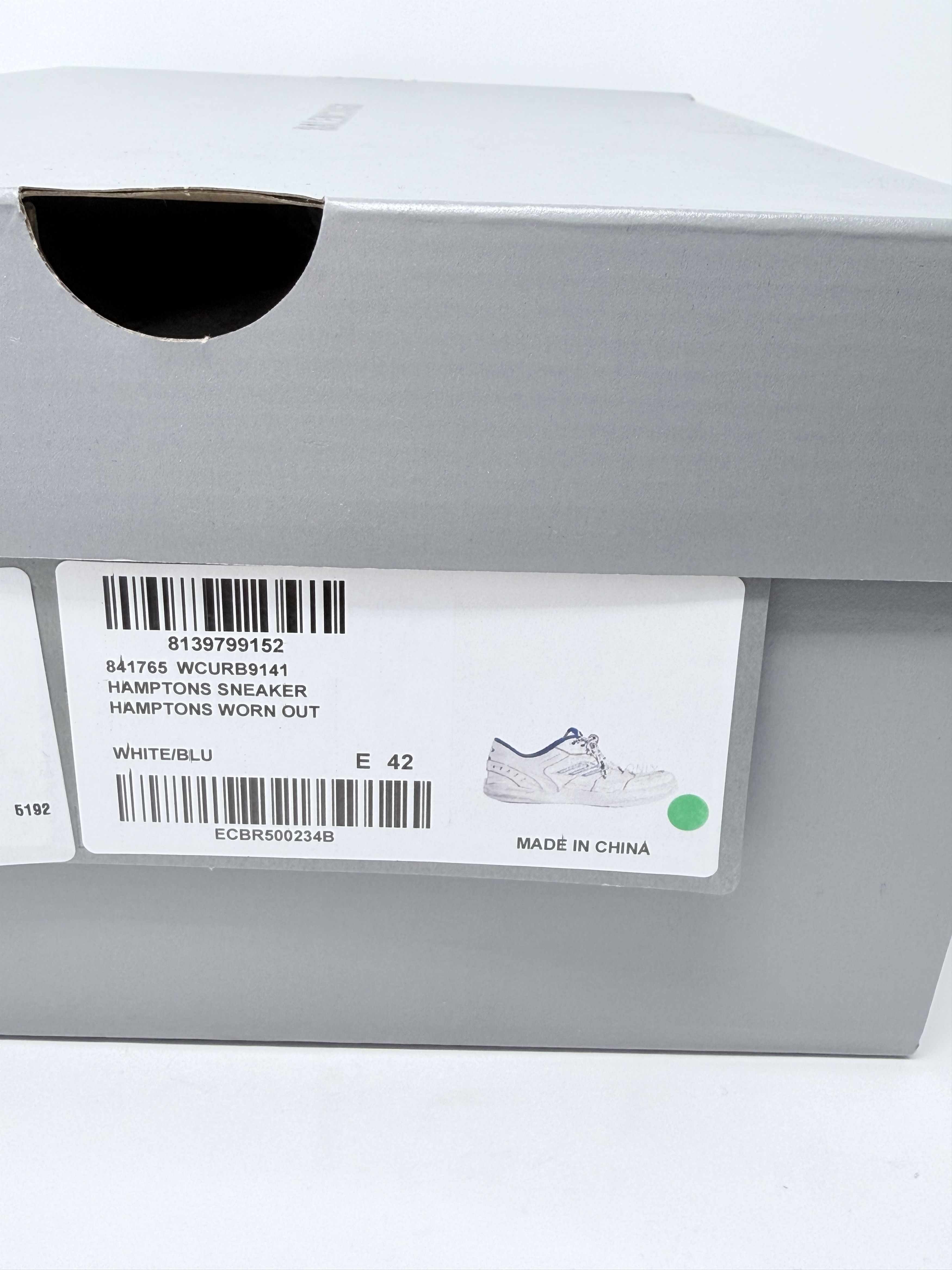 Balenciaga Balenciaga Hampton Sneaker White Blue Distressed Size US 9 / EU 42 - 13 Thumbnail