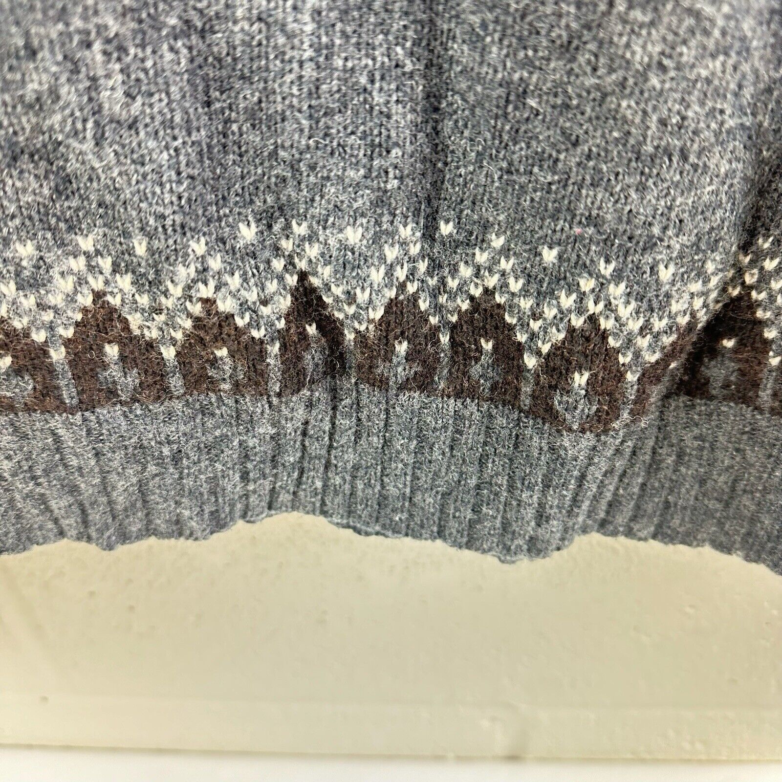 Bcbgmaxazria BCBG Maxazria Vintage Fair Isle Jumper Gray Lambswool XS/S Size XS / US 0-2 / IT 36-38 - 2 Thumbnail
