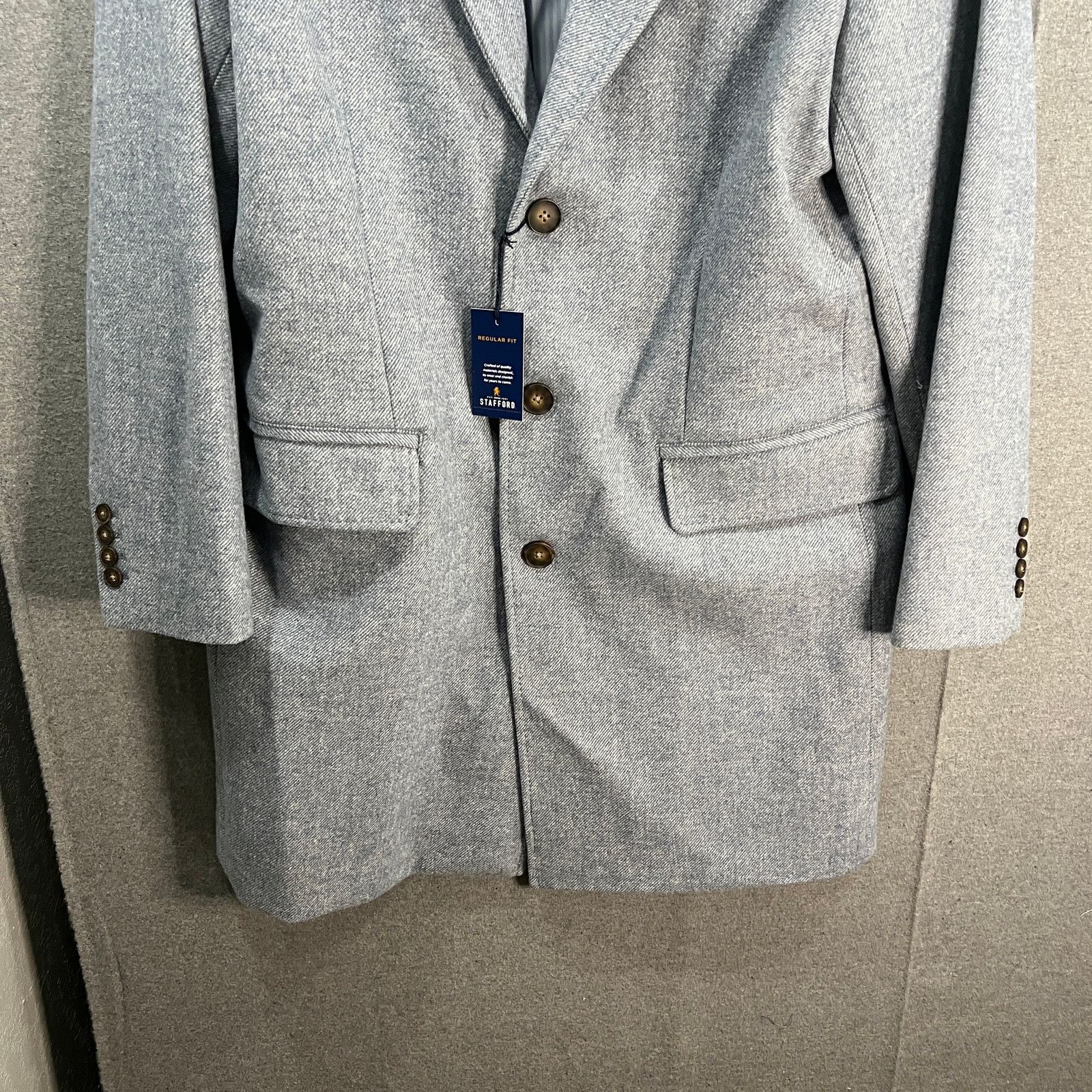 Other Stafford Mens Water Resistant Midweight Topcoat Coat Size US L / EU 52-54 / 3 - 15 Thumbnail