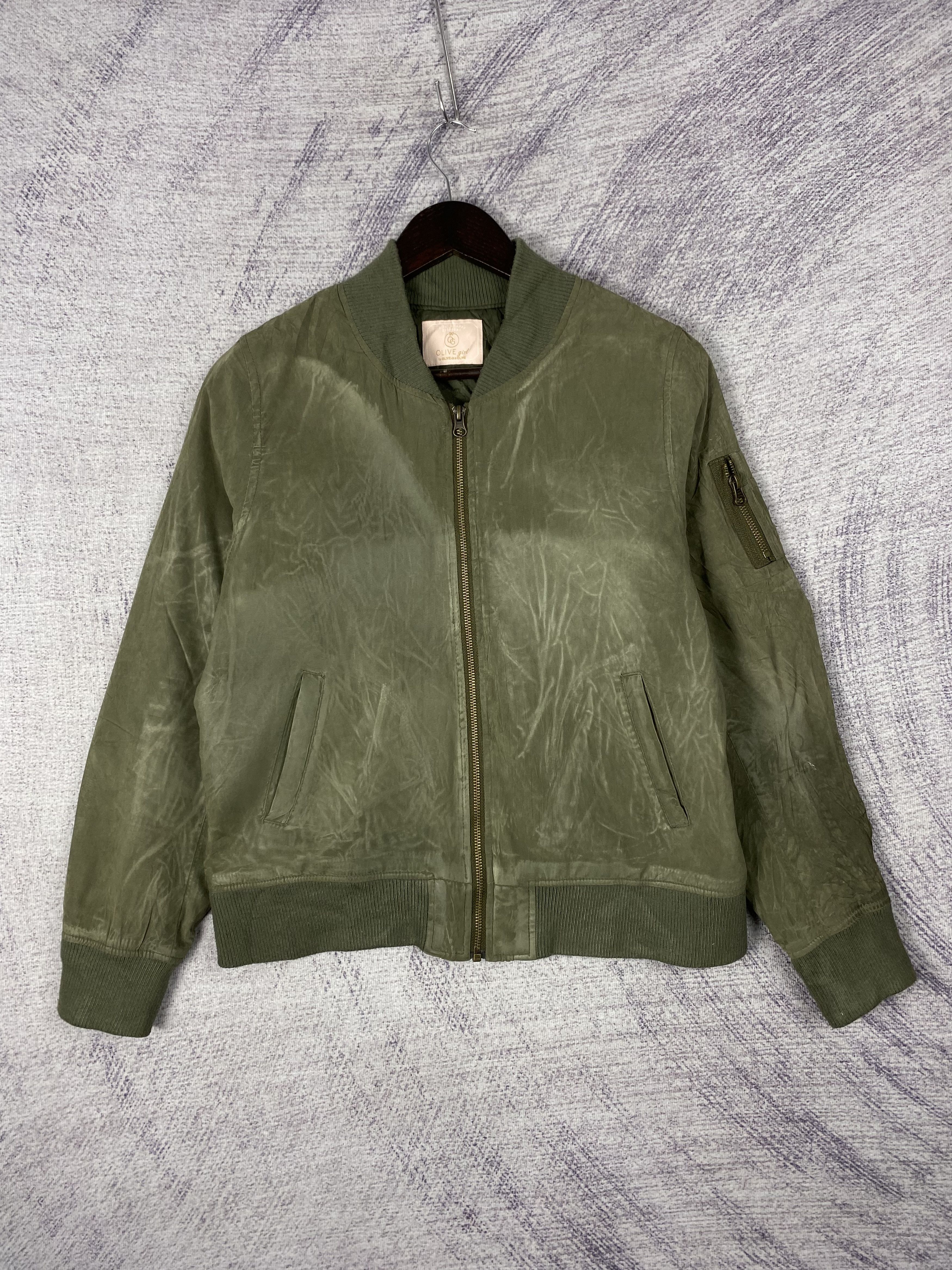 Japanese Brand Vintage Olive Girl Bombers Jacket Size L / US 10 / IT 46 - 1 Thumbnail