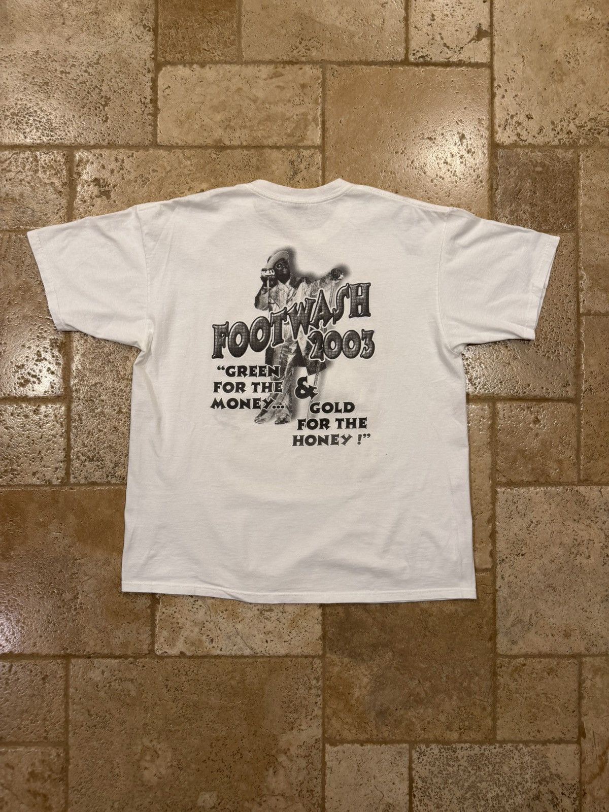 Vintage Vintage Footwash 50 Cent & Usher Uniontown Alabama 2003 Tee Size US XL / EU 56 / 4 - 10 Thumbnail