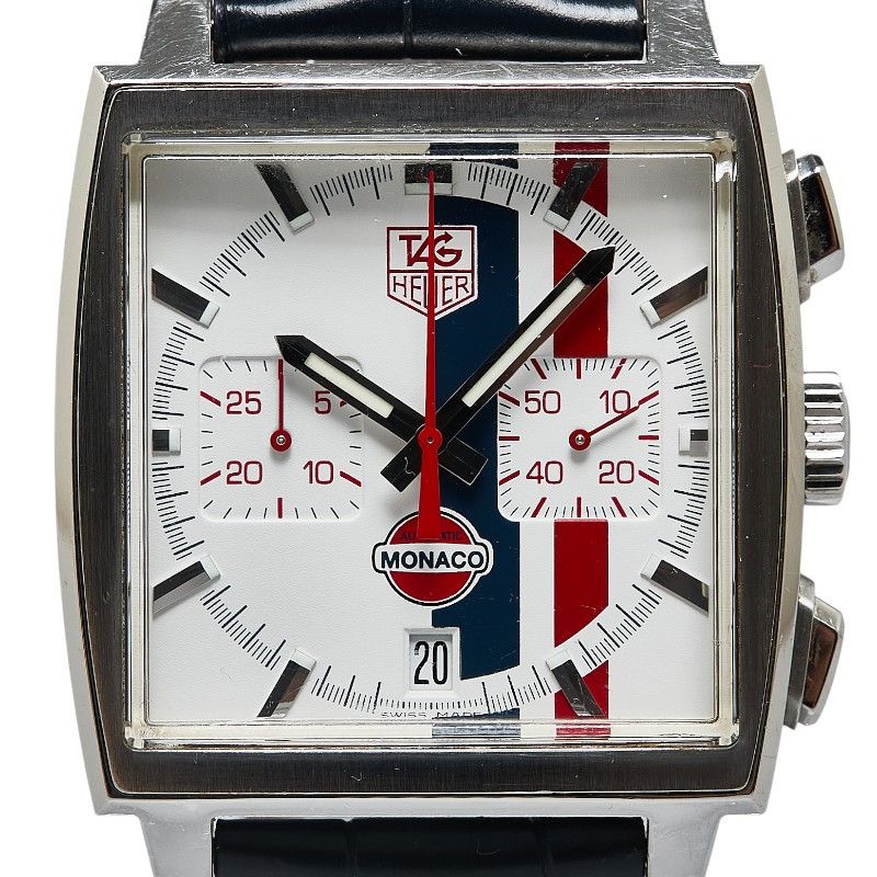 Hermes Tag Heuer White Dial Monaco Vintage Watch Cw2118 Fc6207 Limited Metal Automatic Cw2118 Fc6207