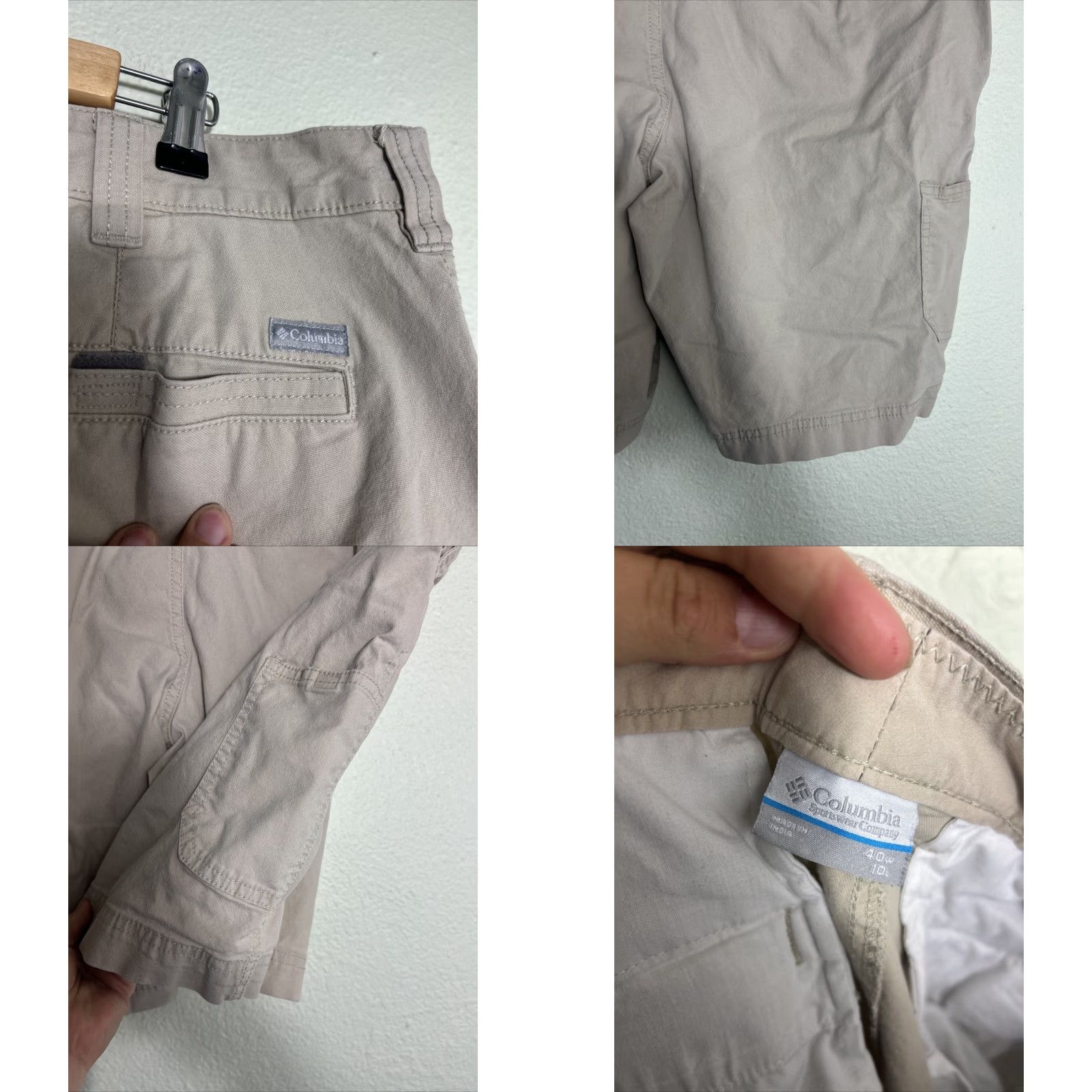 Vintage Columbia Men Shorts Cargo 40x10 Beige Relaxed Fit Pockets Outdoor Hiking Shorts Size US 40 / EU 56 - 9 Thumbnail