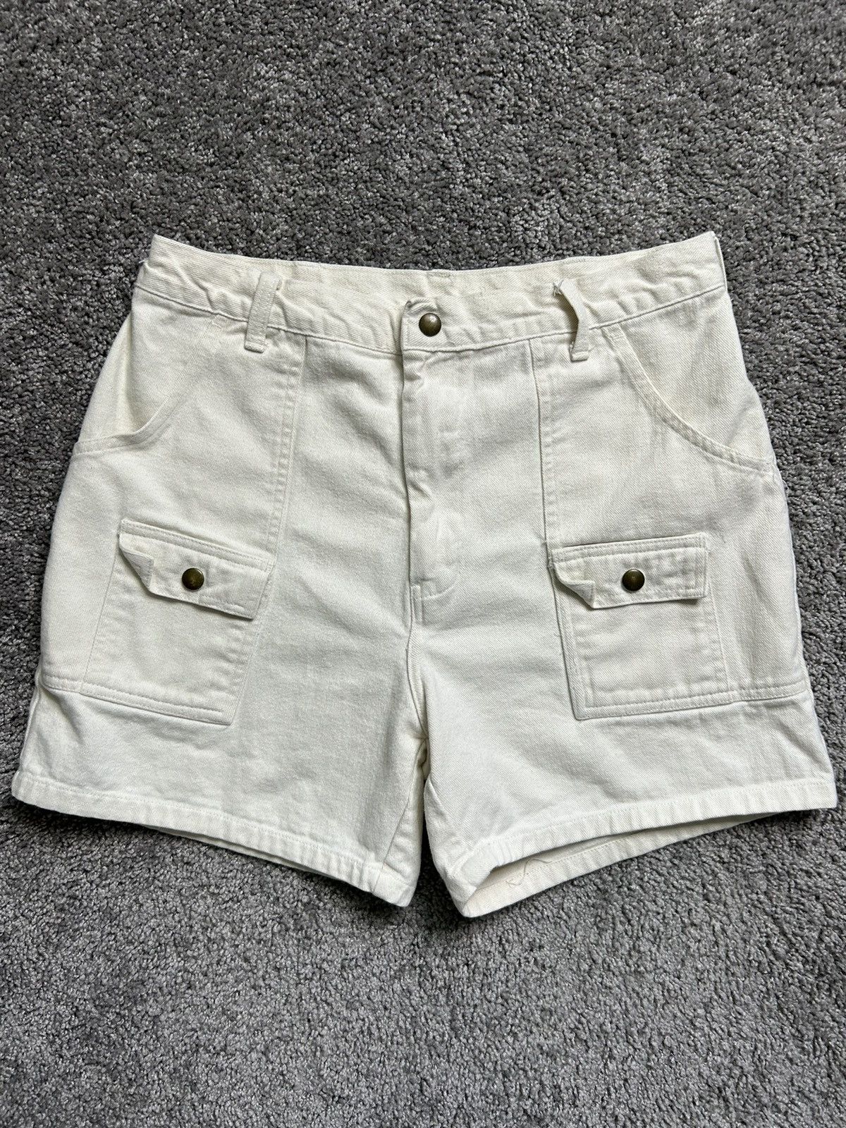 Vintage Vintage 80s Cargo Shorts 1980s Button Snap Multi Pocket Size US 30 / EU 46 - 1 Thumbnail