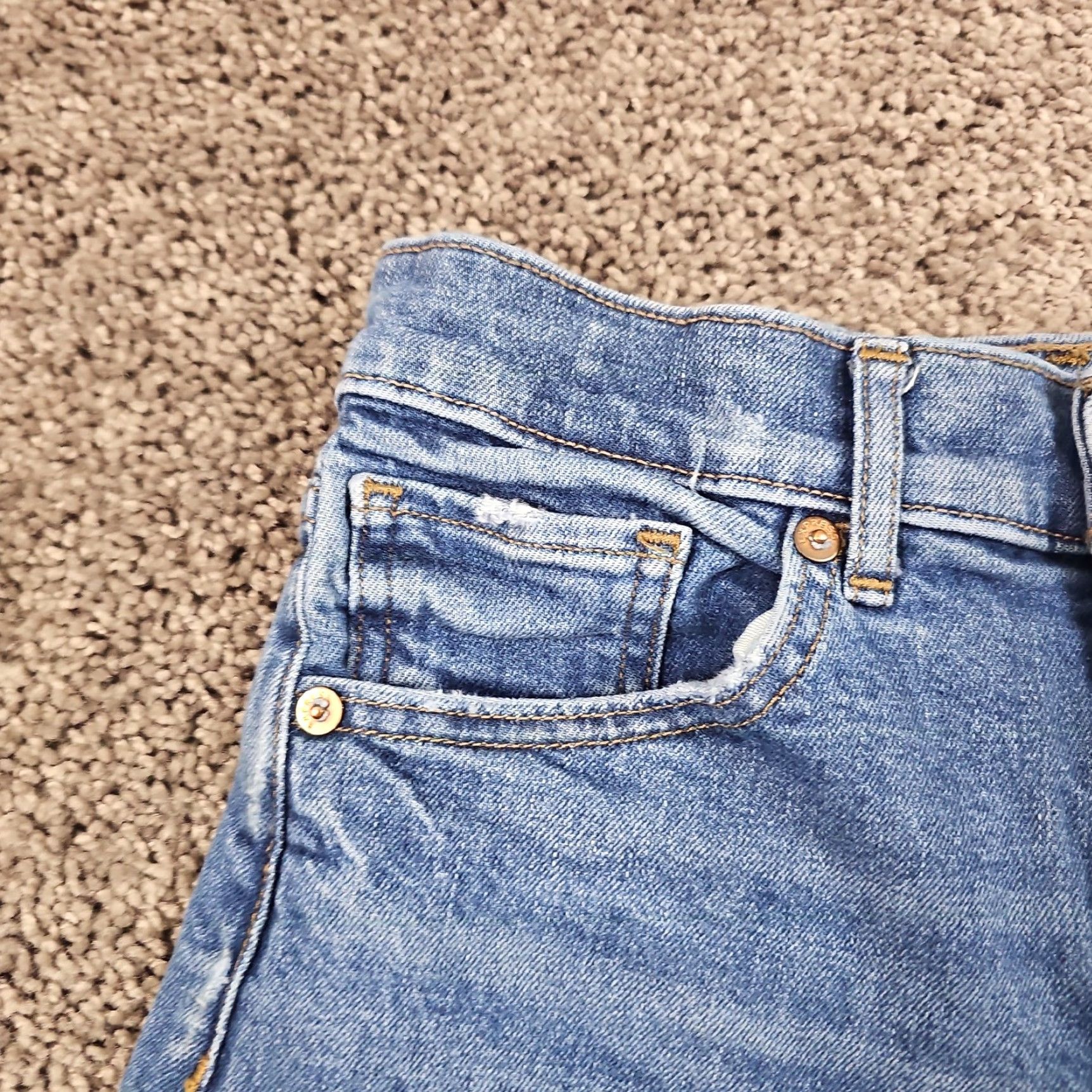 Express VINTAGE Express Jeans Womens Wide-Leg High Rise Distressed Stretch Denim 90s 23x27 Size 26" / US 2 / IT 38 - 3 Thumbnail