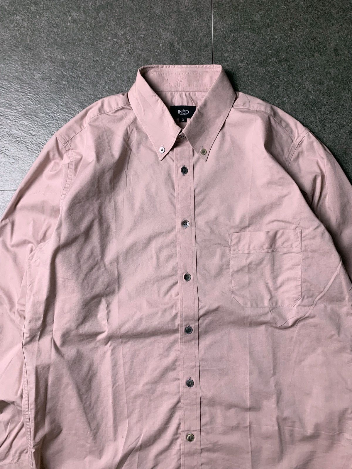 Yohji Yamamoto 2000s Ined Homme Single Pocket Harvard Shirt Size US L / EU 52-54 / 3 - 3 Thumbnail