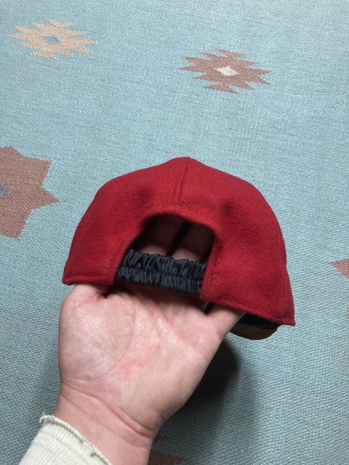 Vintage VTG wool baseball hat leather suede bill OSFA crimson Size ONE SIZE - 5 Thumbnail