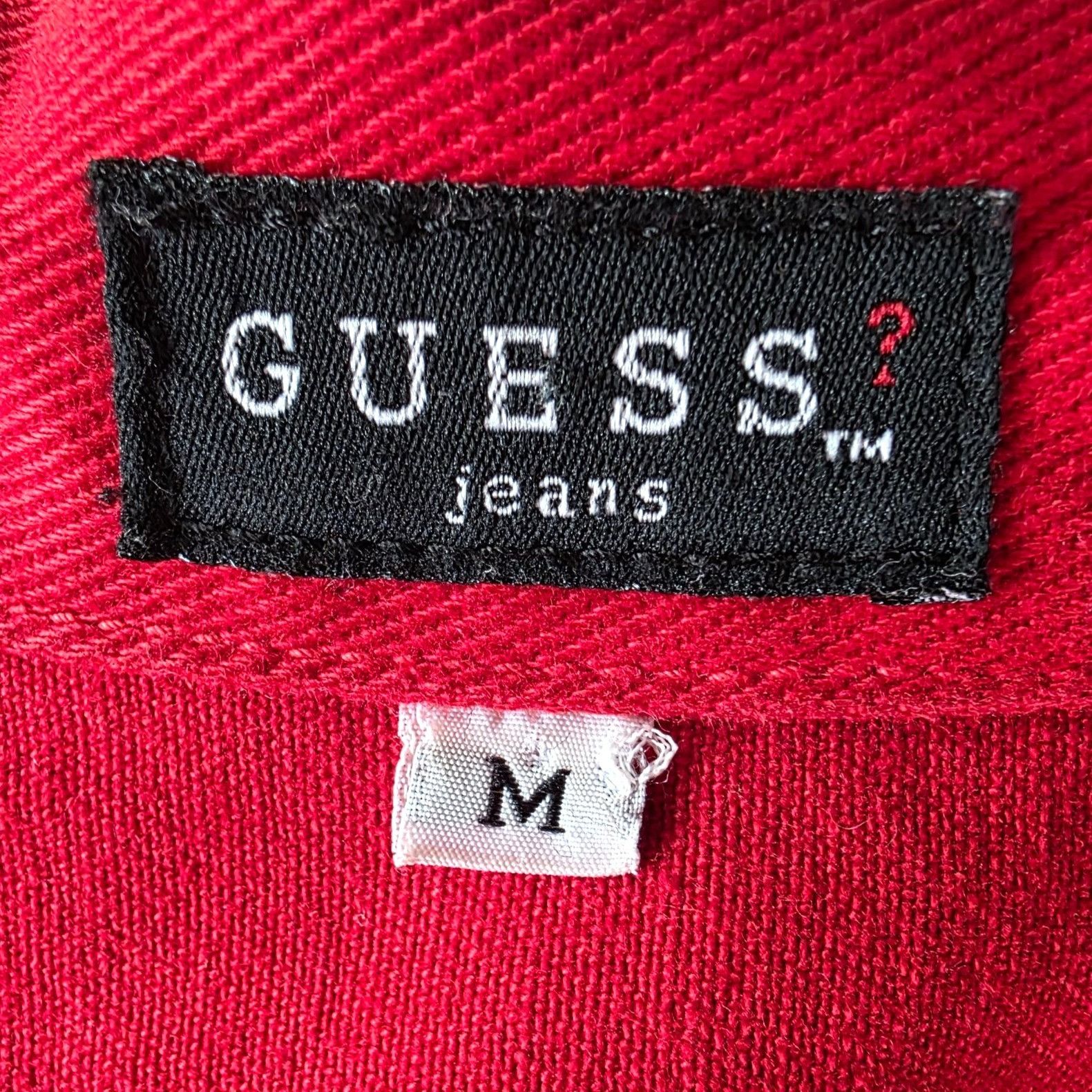 Guess Vintage Guess Jeans Womens Medium Jacket Denim Red Cropped P Size M / US 6-8 / IT 42-44 - 7 Thumbnail