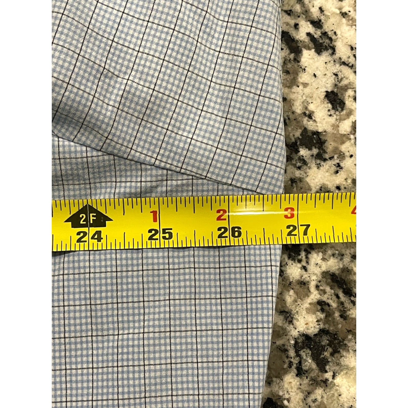 Mizzen+Main MIZZEN+MAIN Button-Up Shirt XXL Blue/Brown Plaid Knit Stretch Casual Men’s Long Sleeve Collared Regular Fit 2XL Mens Size US XXL / EU 58 / 5 - 4 Thumbnail