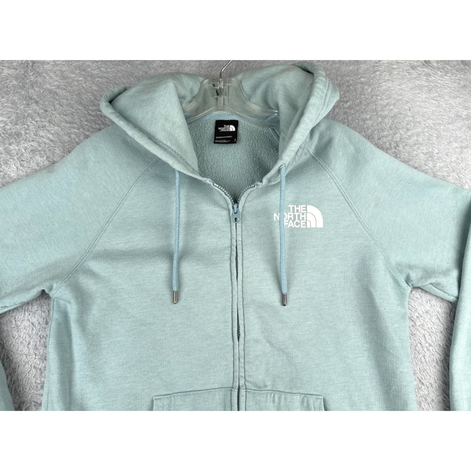 The North Face The North Face Hoodie Womens S Teal Blue Full Zip Cotton Blend Pockets Logo Regular Size Size S / US 4 / IT 40 - 4 Thumbnail