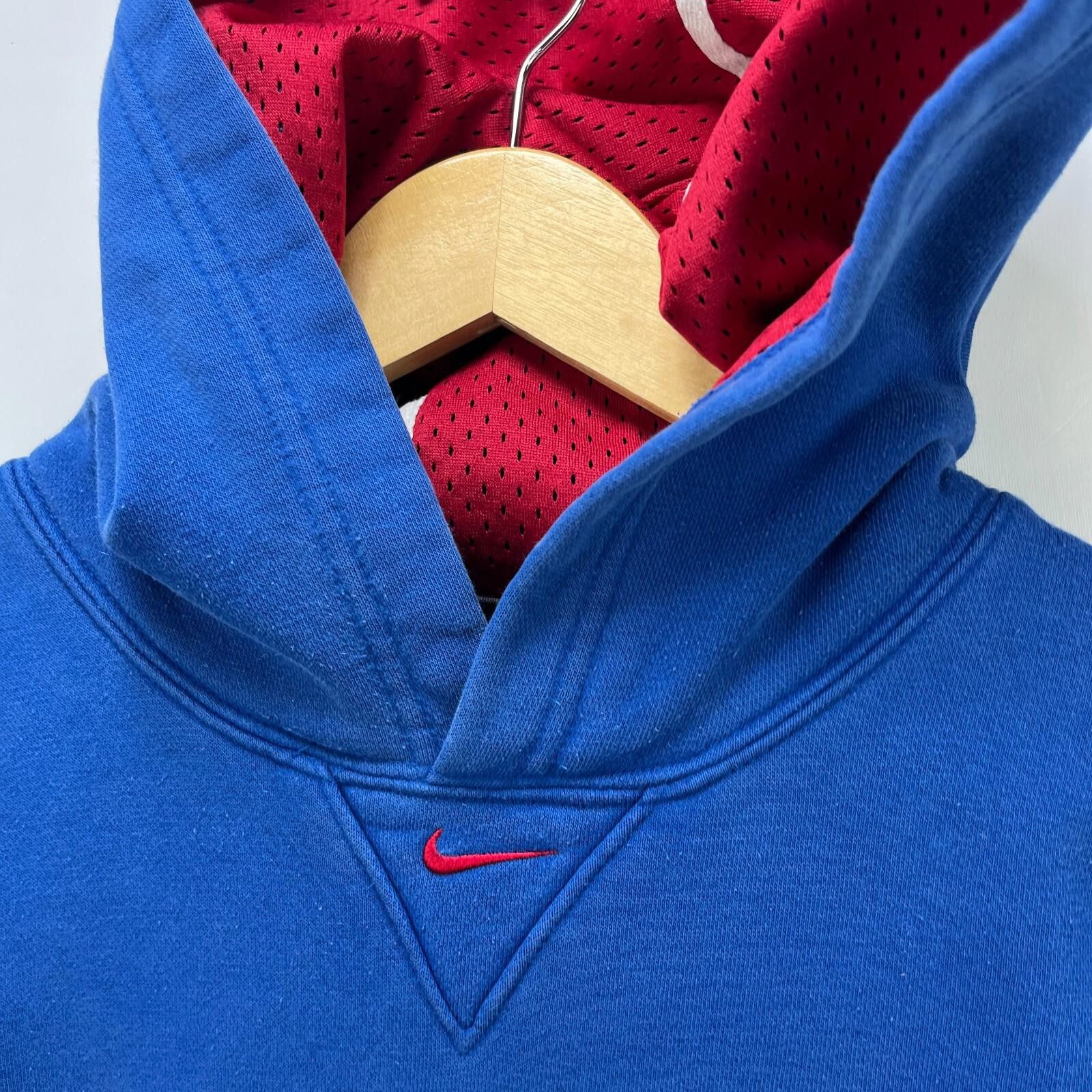 Nike Vintage Nike Middle Swoosh Chicago Cubs Hoodie 2XL Size ONE SIZE - 10 Thumbnail
