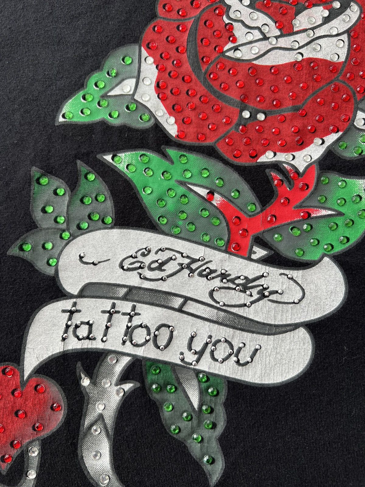 Ed Hardy Ed Hardy Christian Audigier Tattoo Rose Black T-shirt Size S / US 4 / IT 40 - 7 Thumbnail