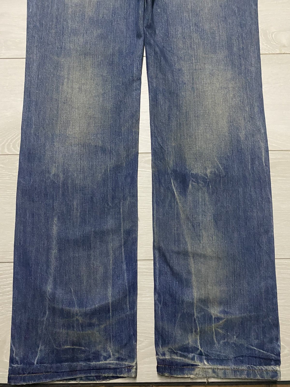 Rhude × Zara Vintage Zara Denim Mud Wash Distressed Loose Jeans Size US 34 / EU 50 - 6 Thumbnail