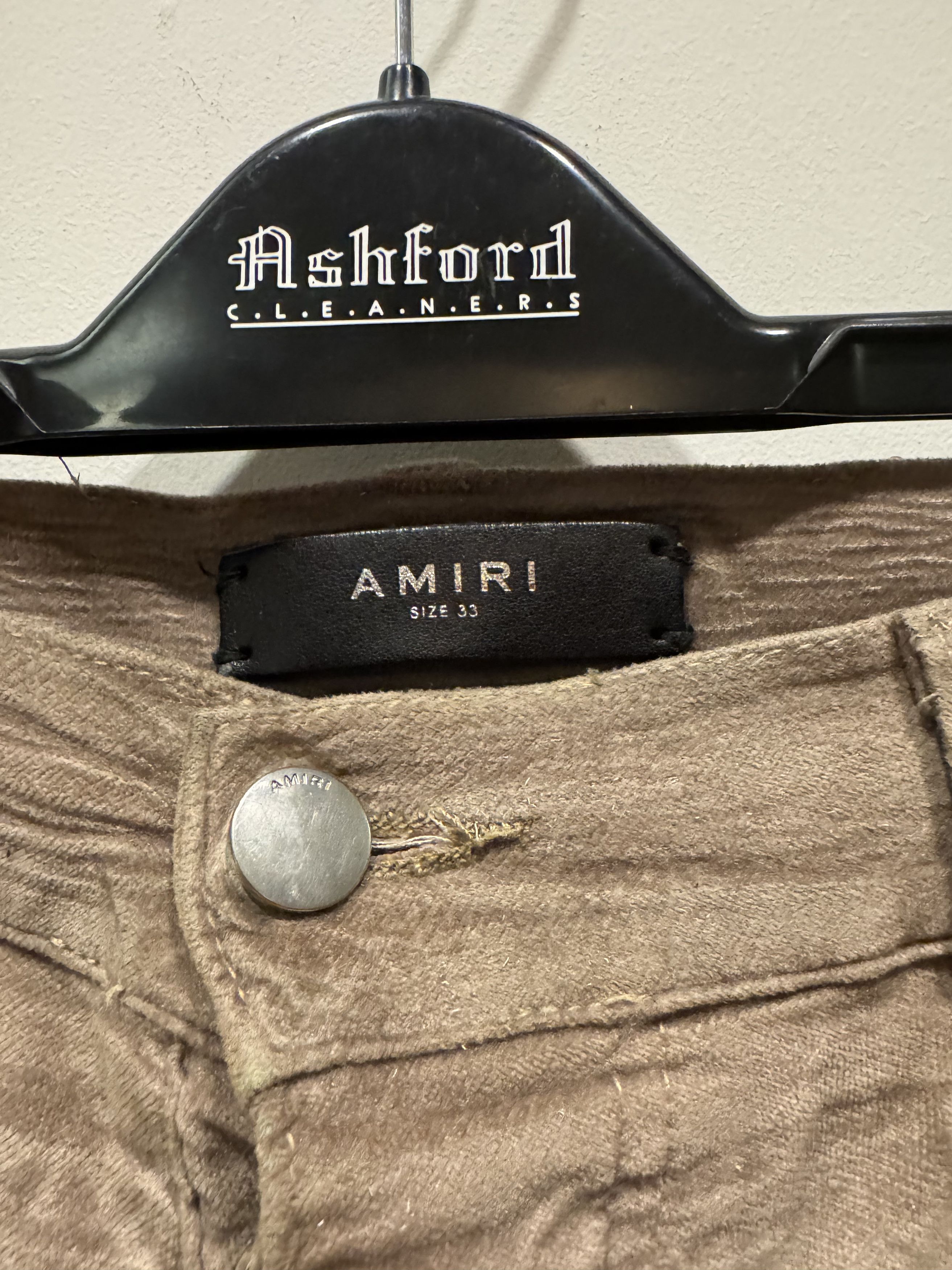Amiri Tan Velvet Stack Jean Size US 34 / EU 50 - 5 Thumbnail
