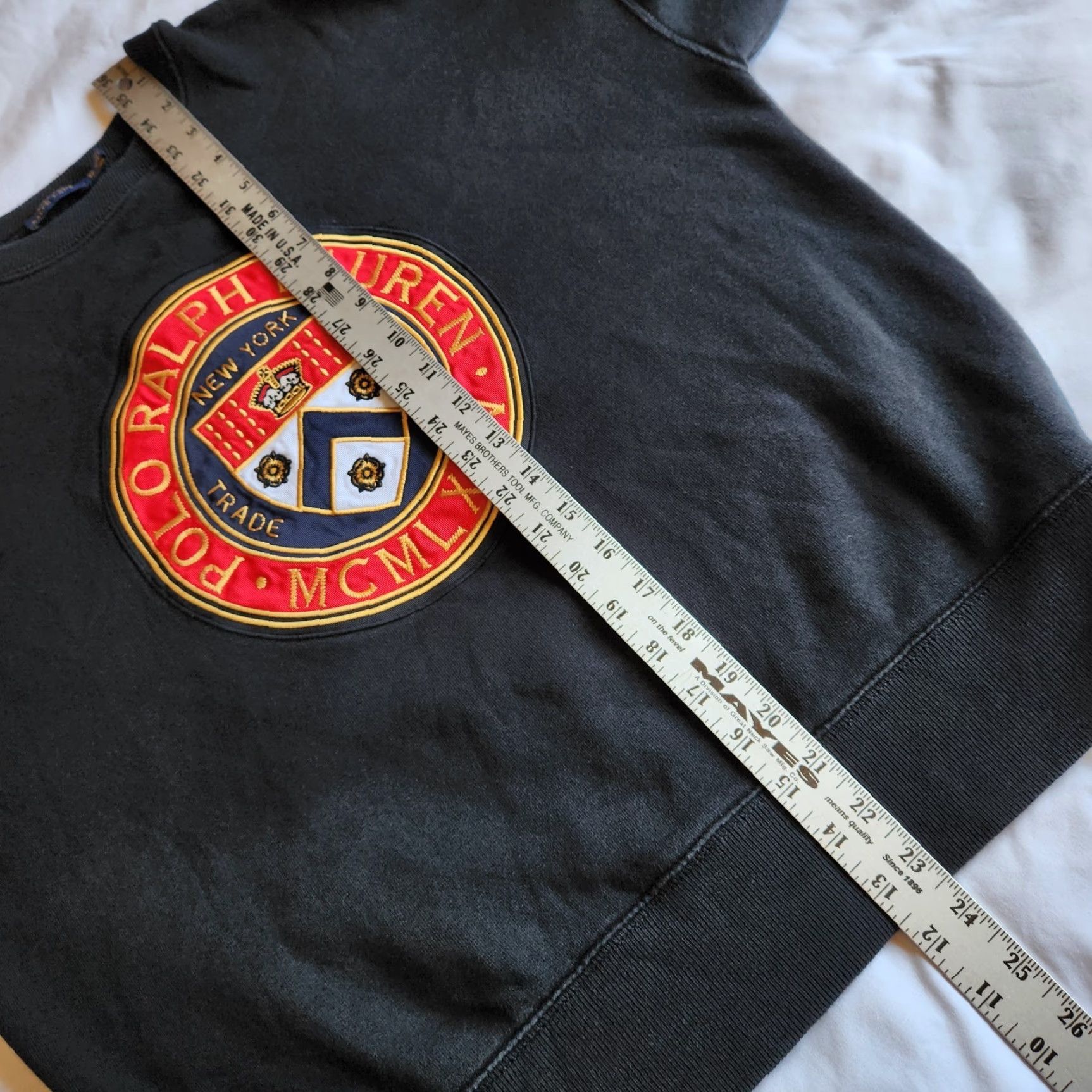 Ralph Lauren Polo Ralph Lauren Women's XS Black Knit Embroidered Crest Sweatshirt Pullover Activewear Size XS / US 0-2 / IT 36-38 - 5 Thumbnail