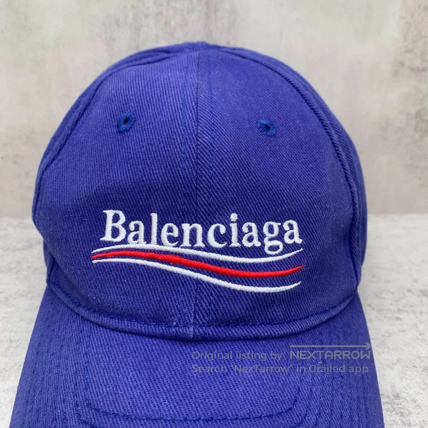 Balenciaga Balenciaga Blue Wave Logo Cap Size L. Size ONE SIZE - 6 Thumbnail
