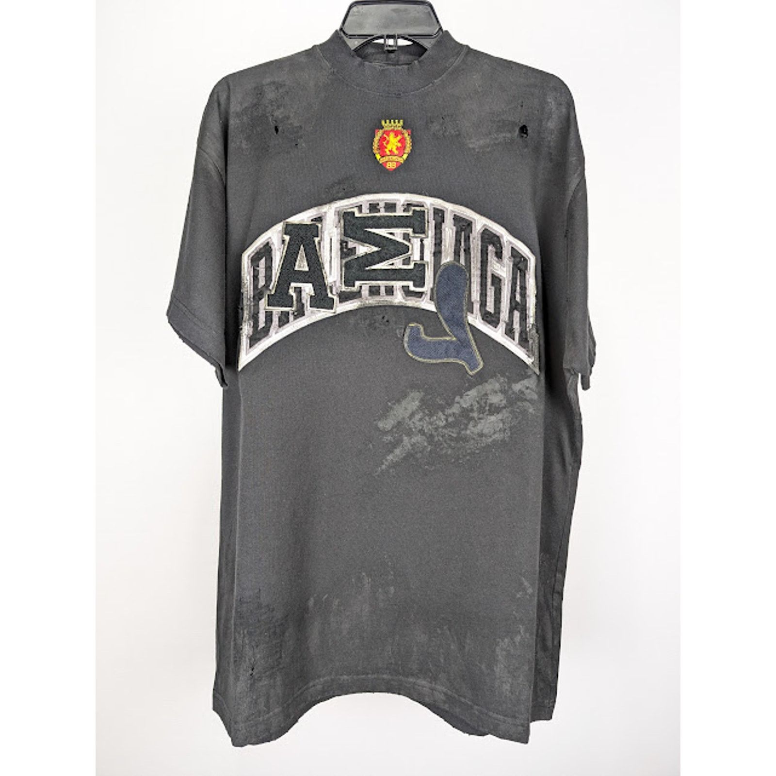 Balenciaga o1rshd1 Oversized T-Shirt in Washed Black Size US M / EU 48-50 / 2 - 2 Thumbnail
