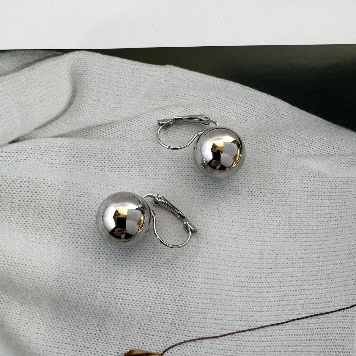Other Metal Sliver Ball Dangle Drop Earrings for Women Size ONE SIZE - 2 Thumbnail