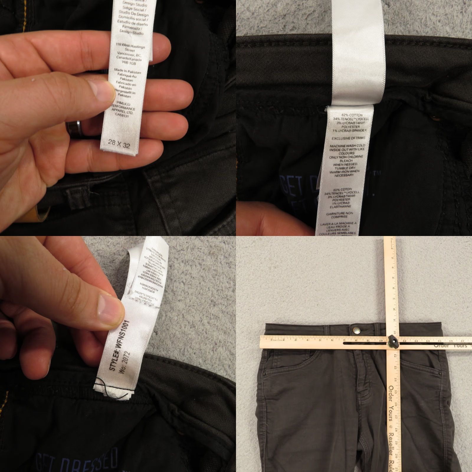 Vintage DU/ER Pants Womens Slim Straight 28x32 Travel Casual Workwear Size 28" / US 6 / IT 42 - 8 Thumbnail