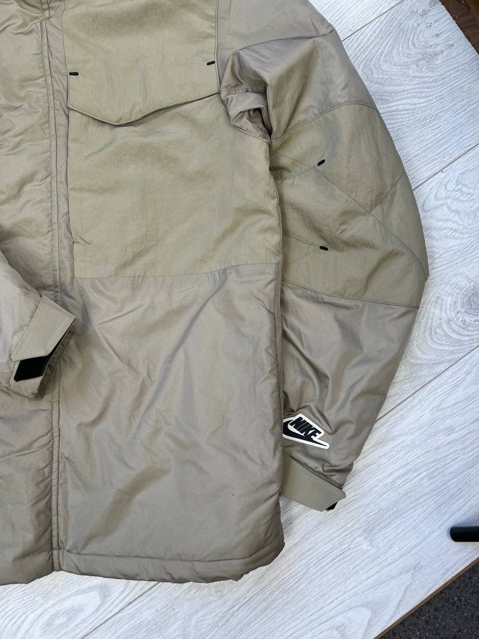 Nike Nike Blank Logo Beige Jacket Parkas Size US S / EU 44-46 / 1 - 4 Thumbnail