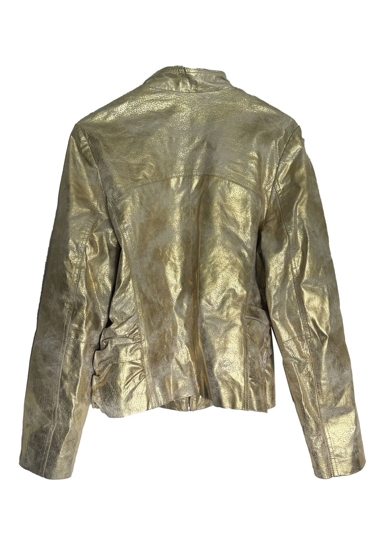 Other Gold Distressed Suede Jacket Size M / US 6-8 / IT 42-44 - 2 Thumbnail