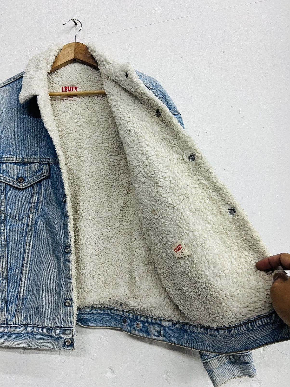 Levi's × Levi's Vintage Clothing × Vintage Vintage 80s Levis Sherpa Lined Trucker Jacket Size US M / EU 48-50 / 2 - 11 Thumbnail