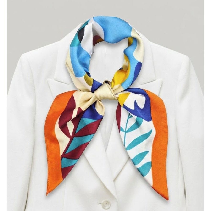 Other ✨Elegant Bandana Square Silky Scarf MULTICOLOR Vibrant Style Size ONE SIZE - 2 Thumbnail