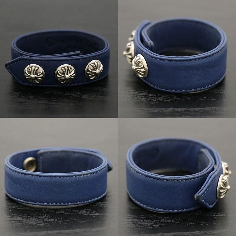 Chrome Hearts CHROME HEARTS 3 BUTTON 2 SNAP LEATHER BRACELET Size ONE SIZE - 3 Thumbnail