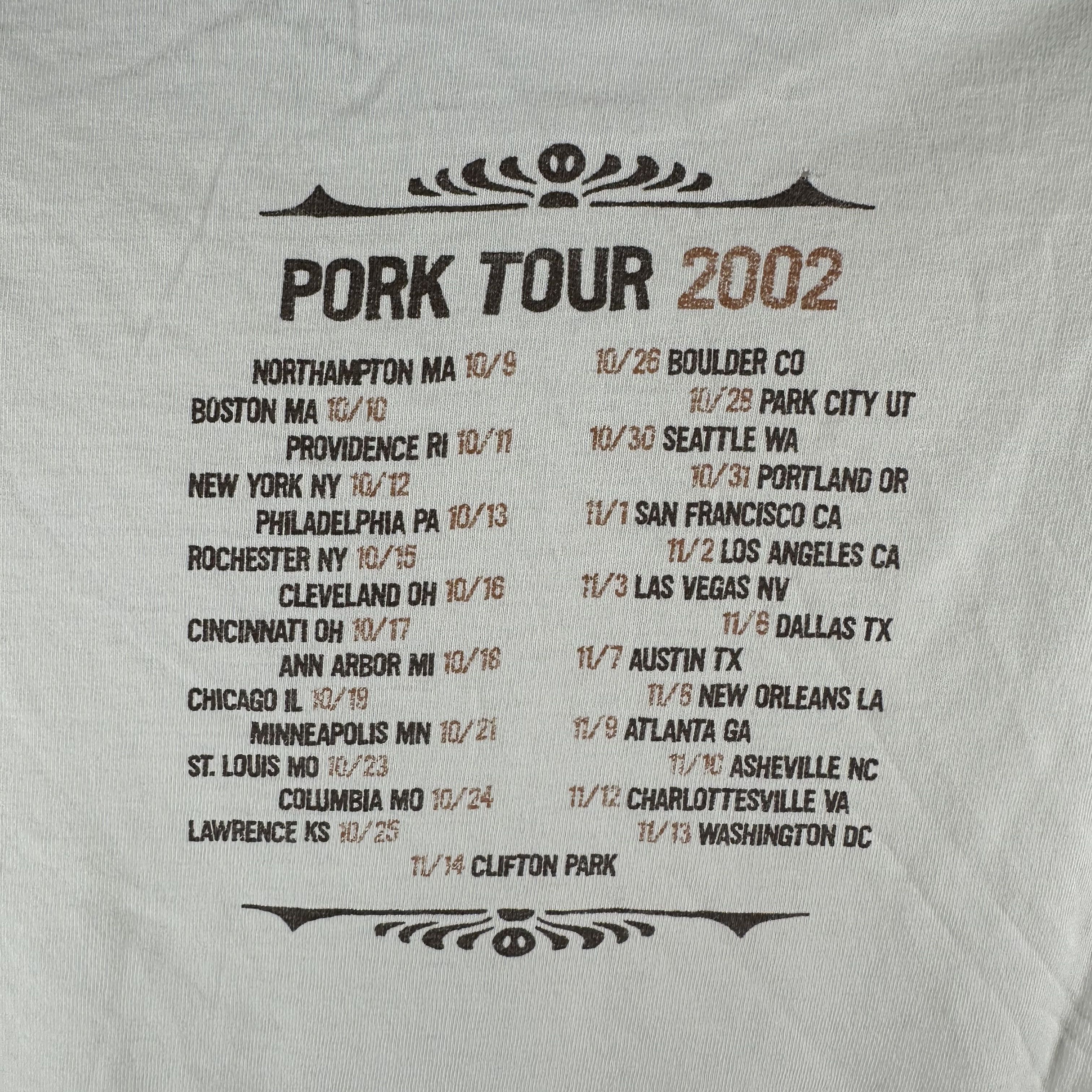 Vintage Vintage 2002 The Pork Tornadoes Pork Tour Band T-shirt Size US XL / EU 56 / 4 - 4 Thumbnail