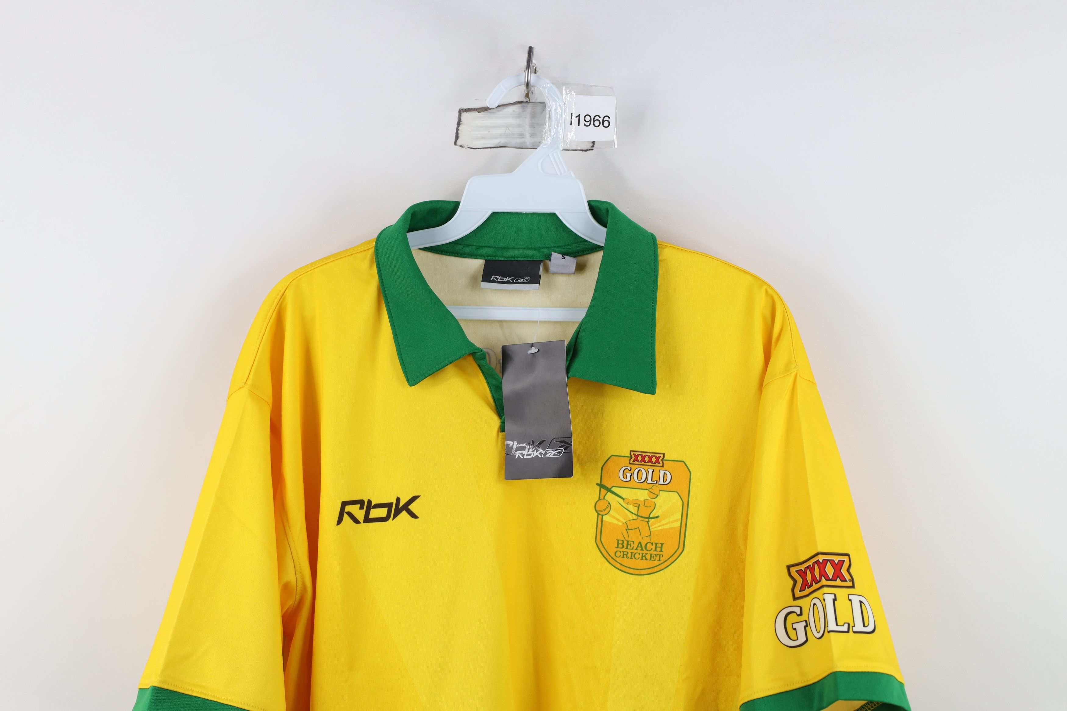 Reebok Deadstock Vtg Y2K 2004 Reebok Gold Beach Cricket Jersey Polo Size US S / EU 44-46 / 1 - 2 Thumbnail