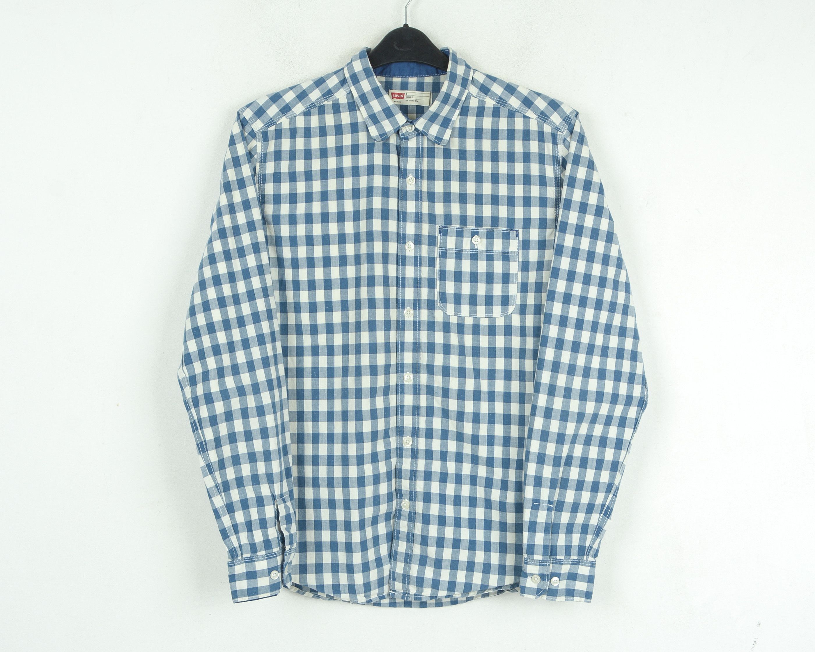 Levi's Casual Shirt Check Plaid Long Sleeve Button Classic Fit Top Size US M / EU 48-50 / 2 - 1 Thumbnail