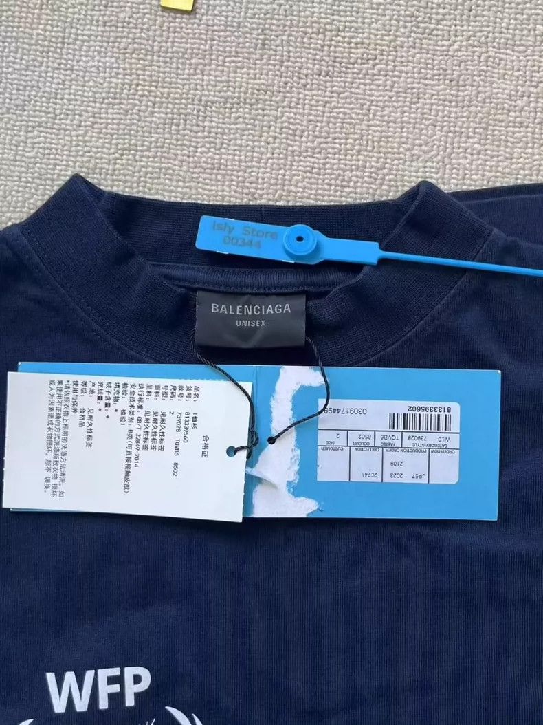 Balenciaga Balenciaga Letter Print Crew Neck Pullover Fitted Short Sl Size US M / EU 48-50 / 2 - 4 Thumbnail