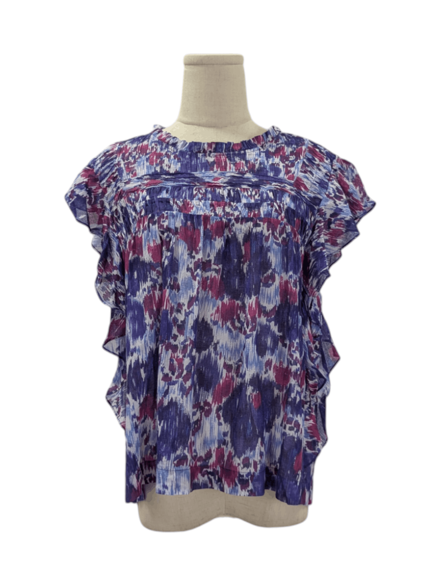 Isabel Marant Etoile Isabel Marant Etoile Blue Tie Dye Blouse Size XS / US 0-2 / IT 36-38 - 1 Thumbnail