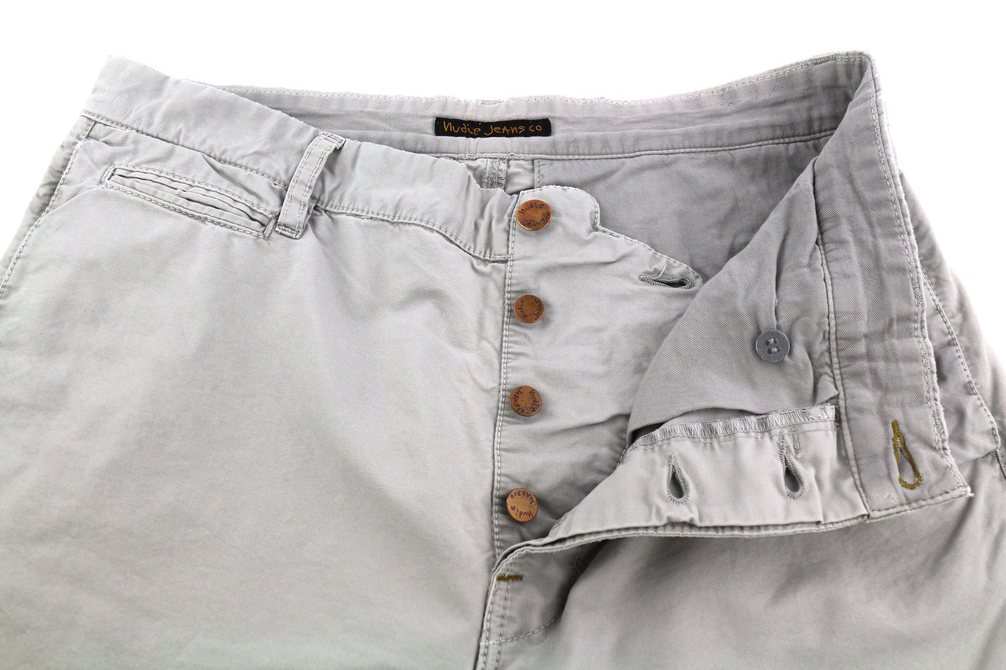 Nudie Jeans KHAKI REGULAR W32/L34 Organic Moon Trousers 82566 Size US 32 / EU 48 - 4 Thumbnail
