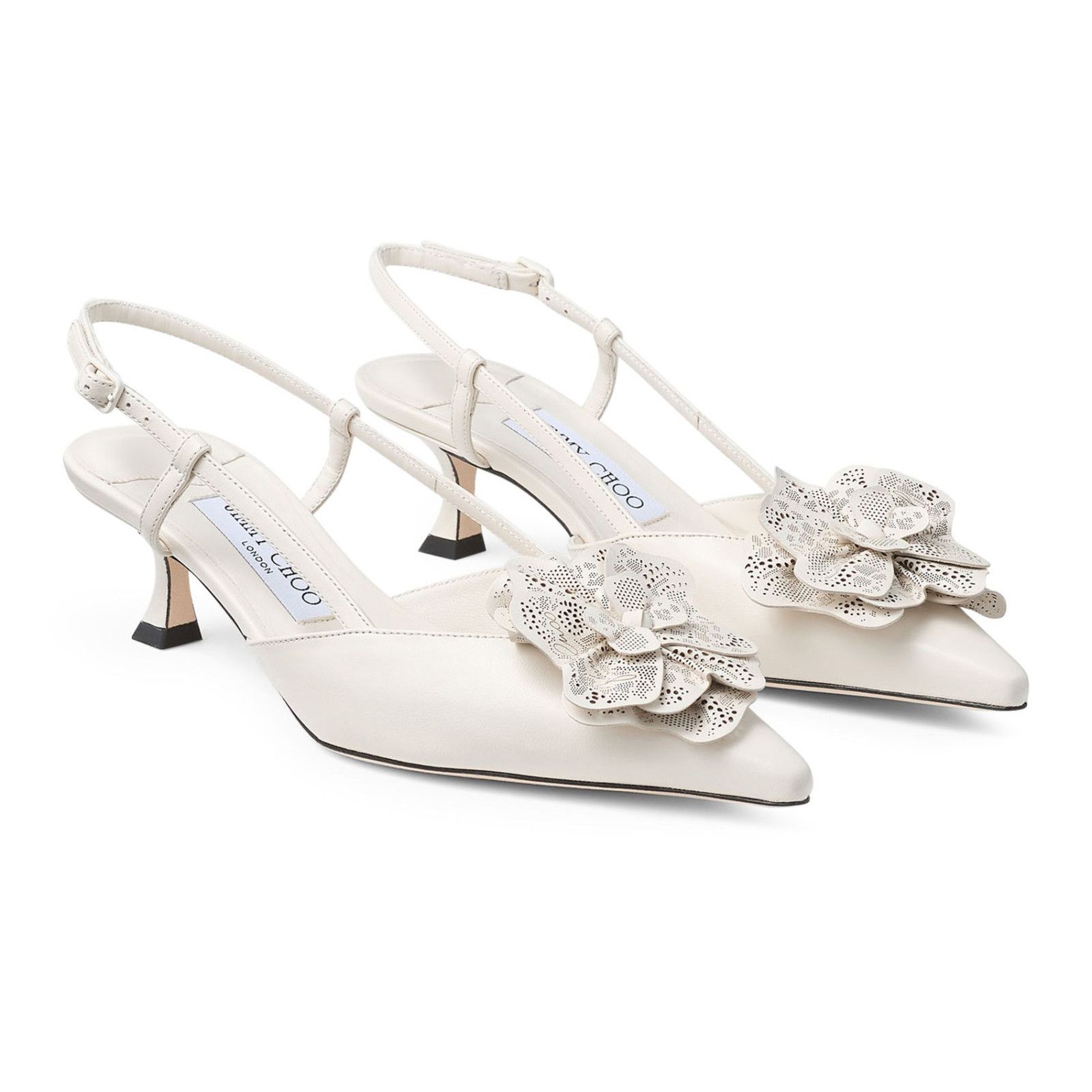JIMMY CHOO Mimmi 50mm Latte Slingback Pumps New & Authentic