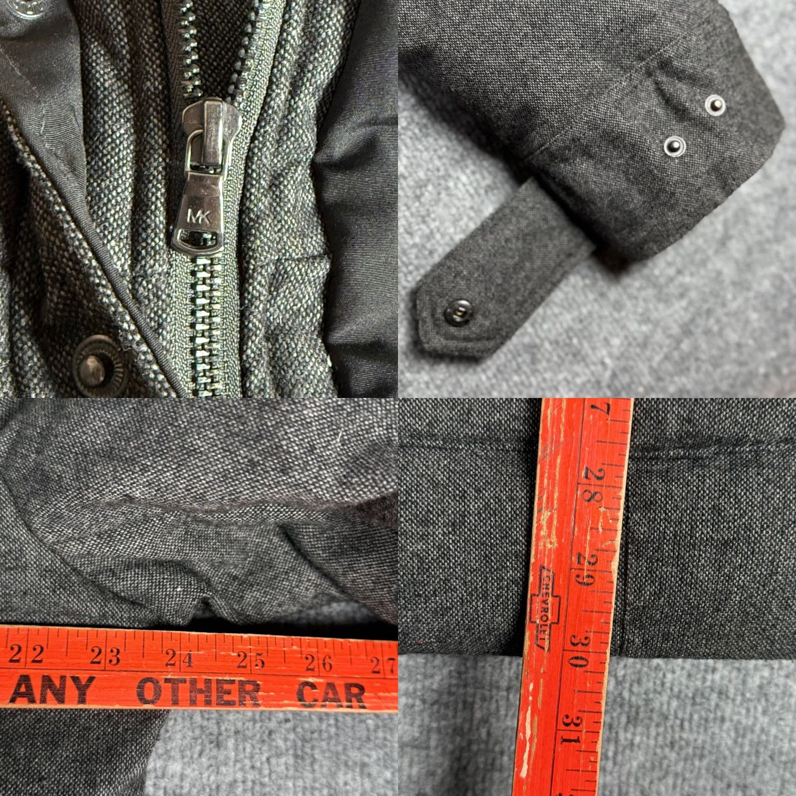 Michael Kors Michael Kors Mens Large Military Jacket Wool Blend Tweed Coat Zip Snap Casual Size US L / EU 52-54 / 3 - 8 Thumbnail