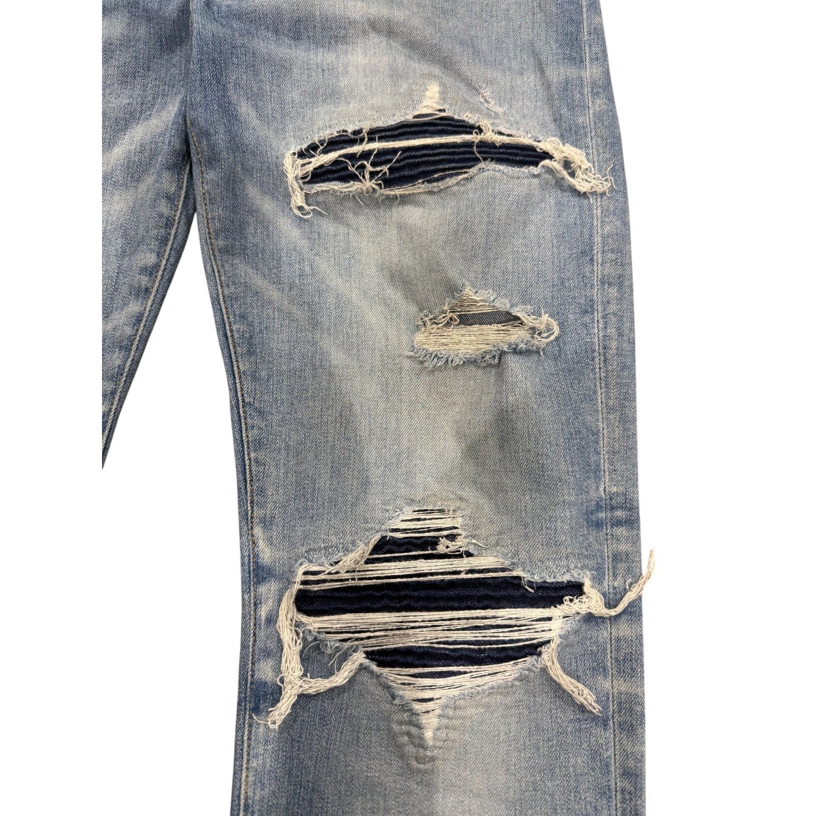 Amiri Amiri MX1 Applique Light Wash Denim Jeans Size US 36 / EU 52 - 3 Thumbnail