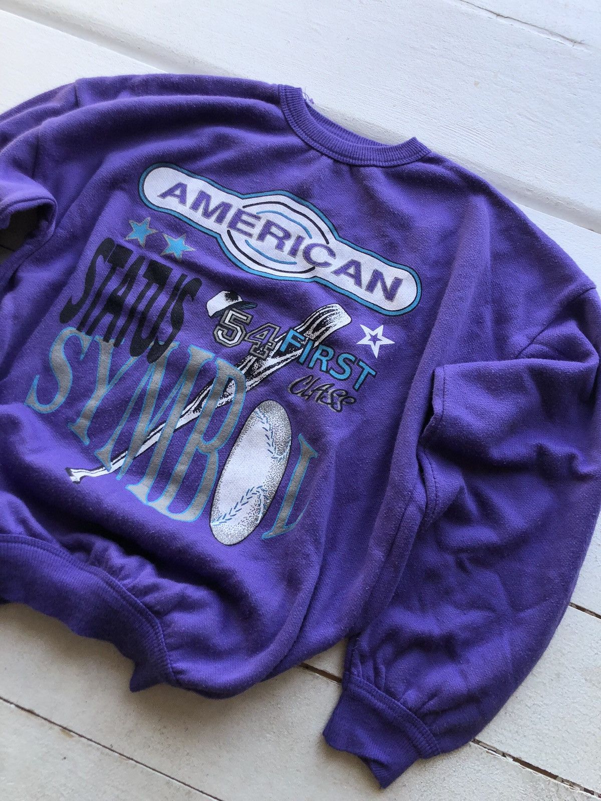 Vintage Very Rare Sweater American Baseball Symbol Status Size US M / EU 48-50 / 2 - 2 Thumbnail