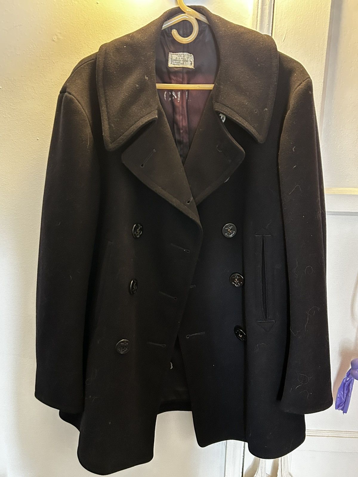 Other Original WWII U.S. Navy Peacoat – Naval Clothing Factory NY Size US L / EU 52-54 / 3 - 1 Thumbnail