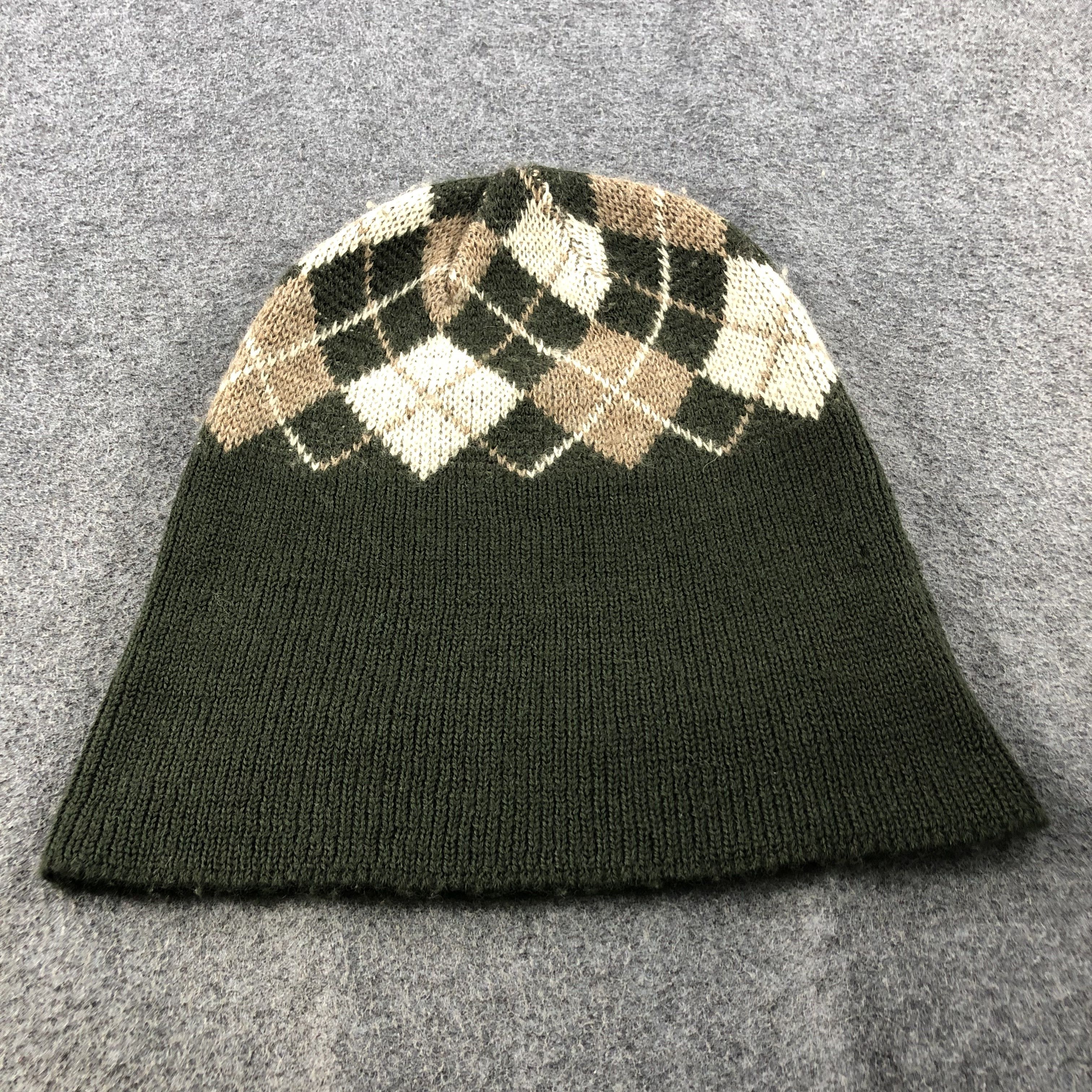 Vintage Unknown Argyle Design Wool Beanie Snowcap Snow Hat B226 Size ONE SIZE - 3 Thumbnail