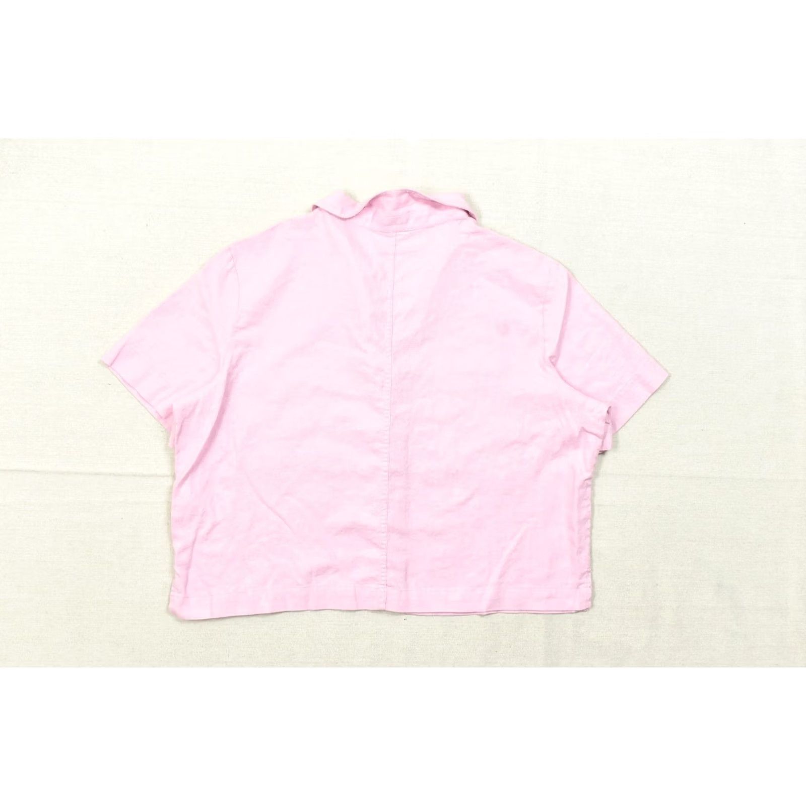 Buffalo David Bitton VINTAGE: No Buffalo Jeans Women's 2XL Pink Linen Viscose Short Sleeve Button-Up Cam Shirt Casual Summer Spring Fall Womens Size 40" / US 18 - 4 Thumbnail