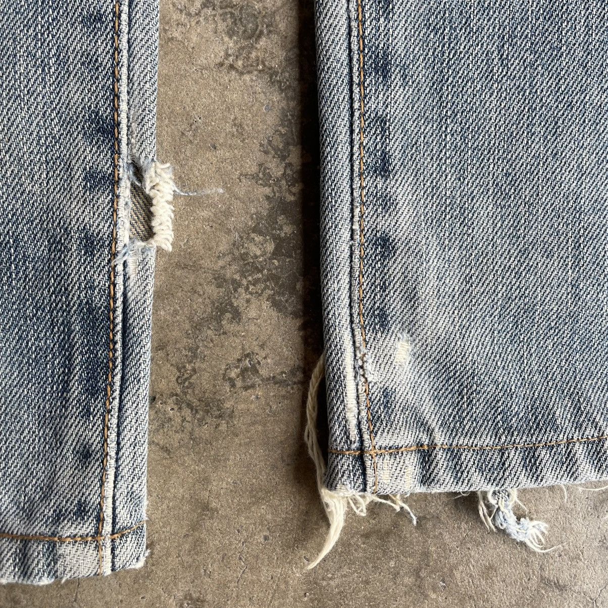 Edwin 🔥Vintage Edwin 404 Stoned Washed Ripped Distress Denim Jeans Size US 34 / EU 50 - 8 Thumbnail