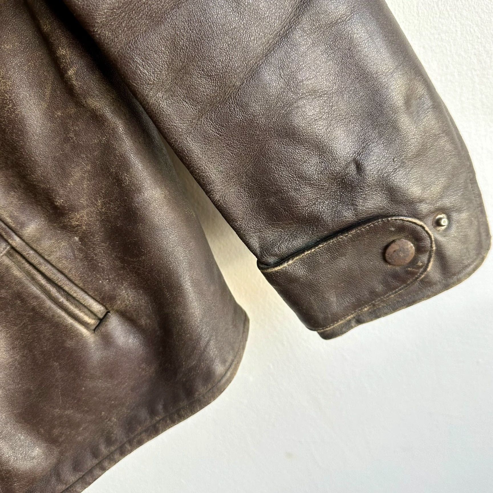 Vintage VINTAGE 1940s Czech Gala Leather Jacket Heavy XXL 2XL Size US XXL / EU 58 / 5 - 4 Thumbnail
