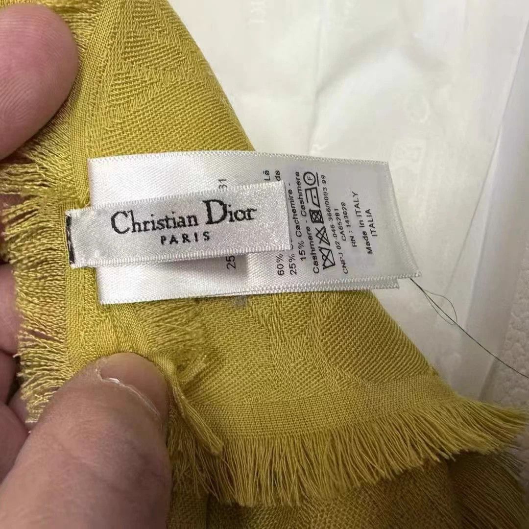 Dior Dior Quilted Slogan Square Scarf New Size ONE SIZE - 3 Thumbnail