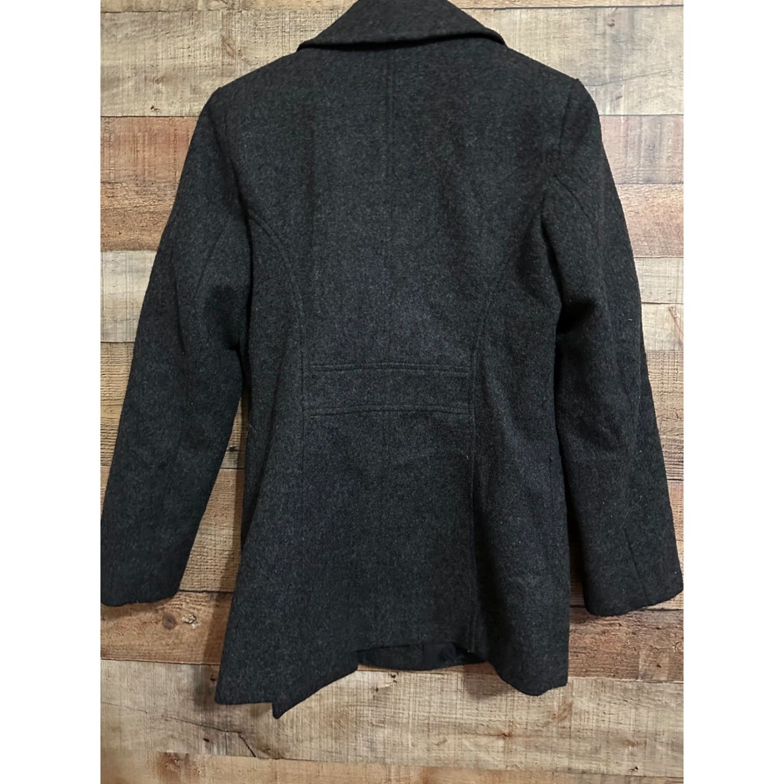 Express Express Womens Dark Gray Button Up Wool Peacoat Winter Jacket Size 3/4 Size XS / US 0-2 / IT 36-38 - 2 Thumbnail