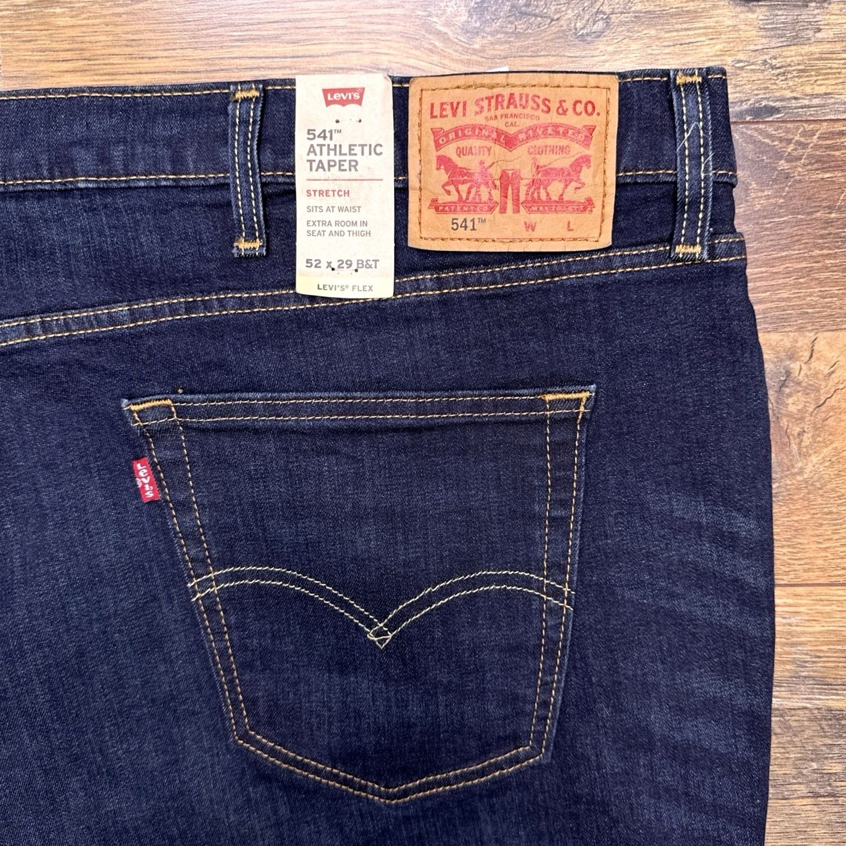 Levi's Levi's 541 Jeans Tapered Athletic Rise High 52 Big & Tall Denim Blue 29 in Inseam Mens Size US 36 / EU 52 - 2 Thumbnail
