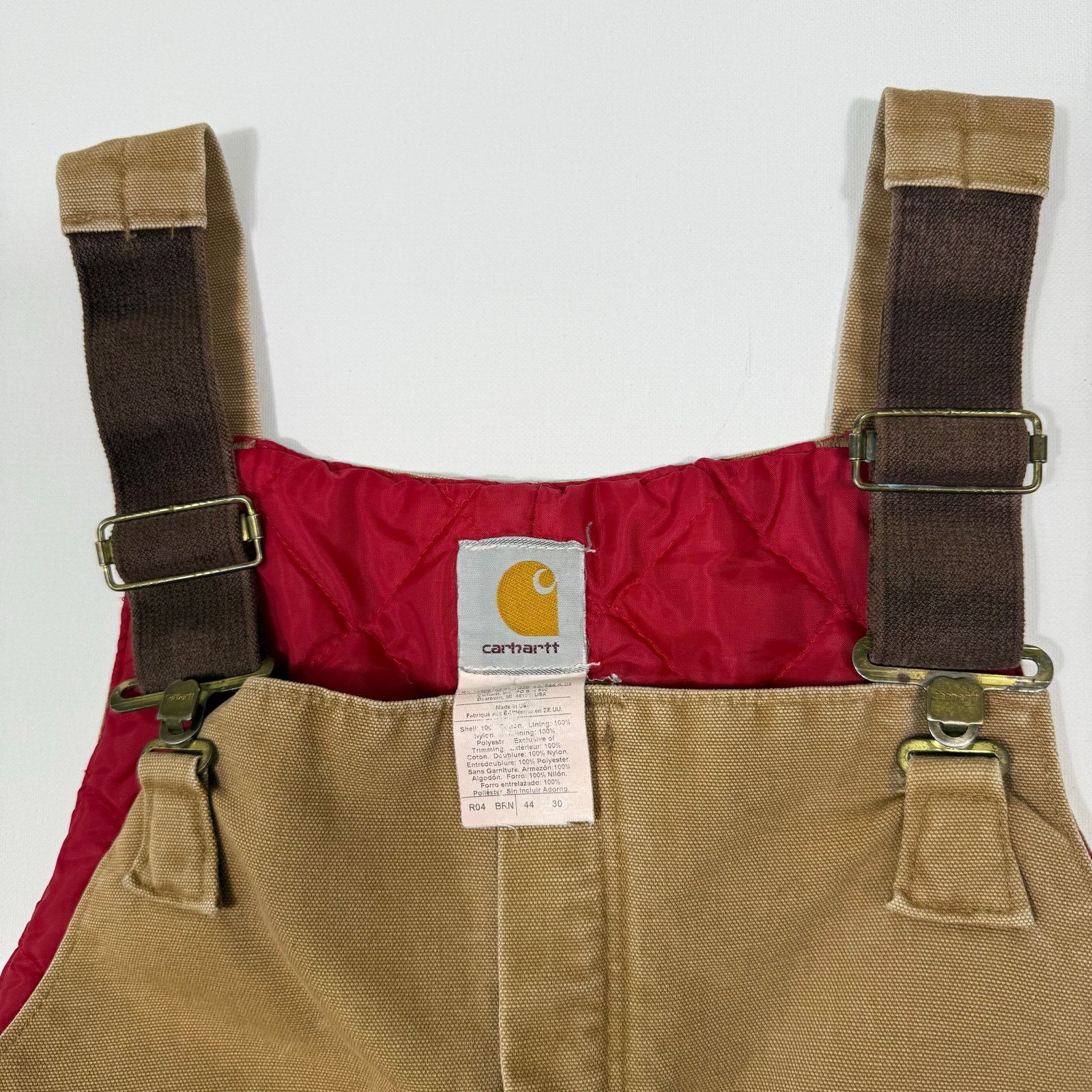 Carhartt Vintage Carhartt Duck Canvas Insulated Overalls Brown USA Size US XL / EU 56 / 4 - 4 Thumbnail