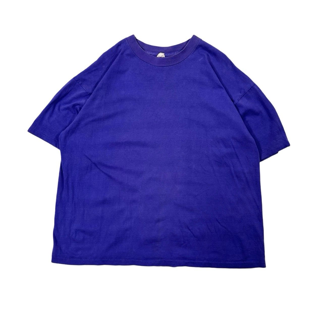 Vintage Vintage 90s Single Stitch Blank Purple T Shirt Size US XXL / EU 58 / 5 - 1 Thumbnail